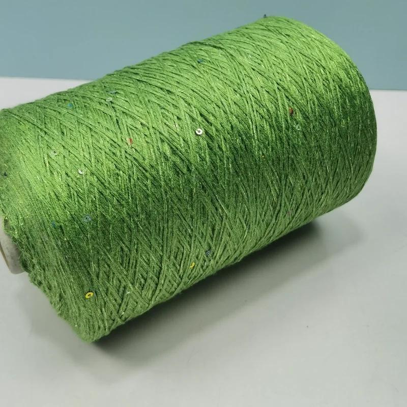 Glitter Mulberry Silk Cotton Thread 500g/Roll Glitter Bead Silk Lace Thread Soft Silky Spring/summer DIY Hand-woven Thread
