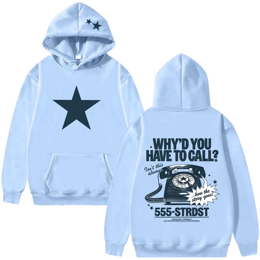 Freya Skye Wyhtc Hoodie Vintage Cartoon Print Hoodies Women Men Casual Long Sleeve Hooded Sweatshirts High Street Y2K Streetwear