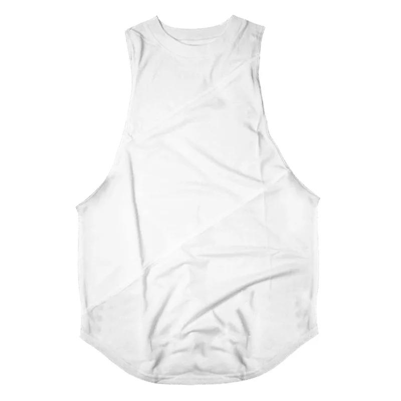 Muscleguys Running Vests Men Cotton Patchwork Mesh Cut Off Gym Tank Tops Bodybuilding Sleeveless Shirts Fitness Clothing Workout Singlets