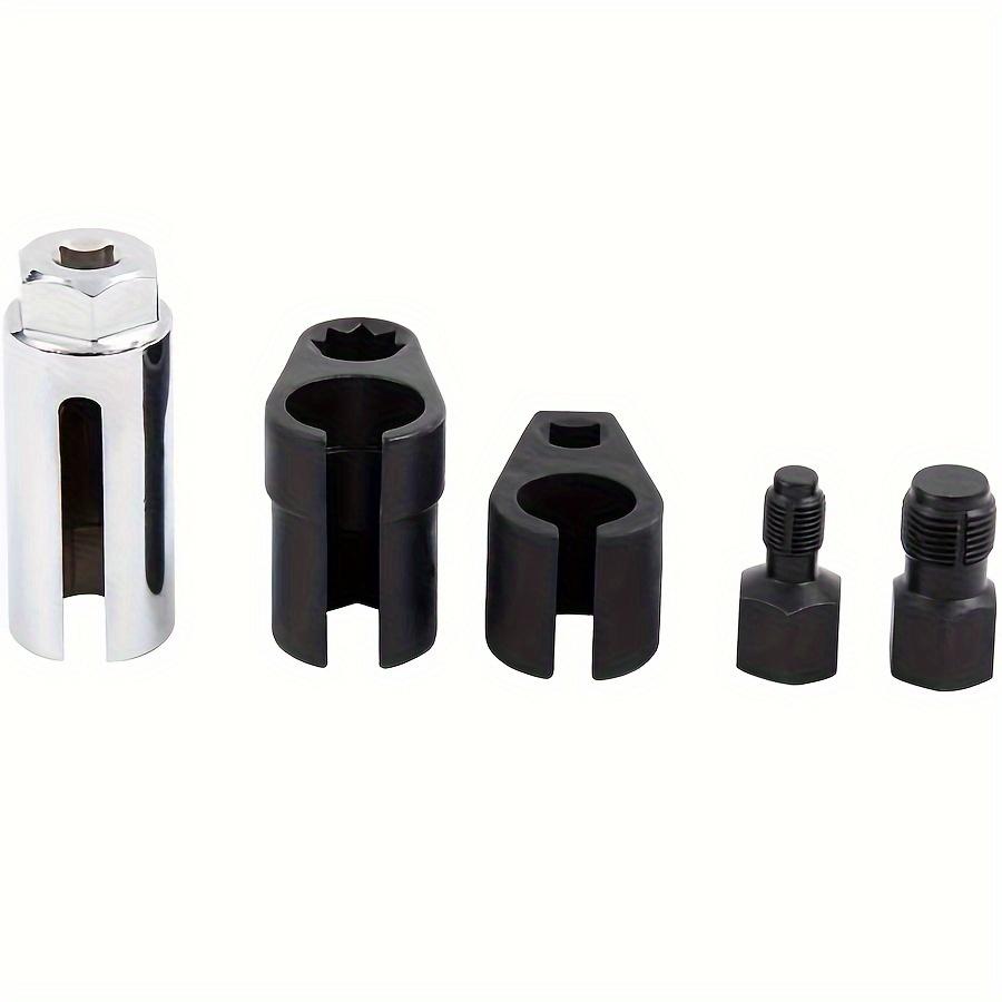 5-piece Set of Automotive Oxygen Sensor Socket Offset Wrench 22MM Socket 1/2 "3/8" Drive Thread Oxygen Sensor Disassembly Tool