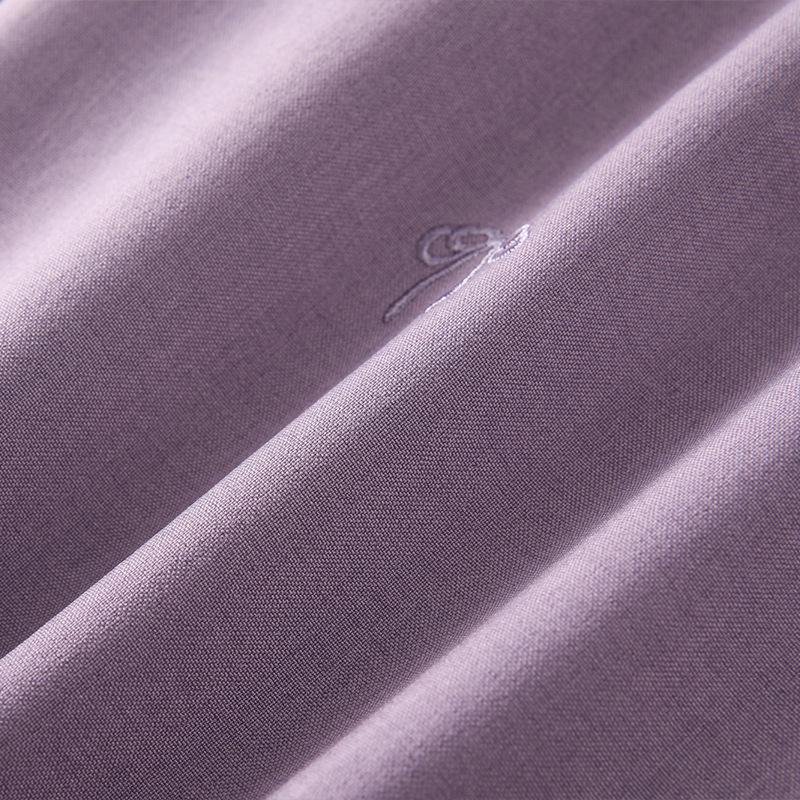 2025 Spring Women's High Waist Purple Fishtail A-Line Midi Skirt