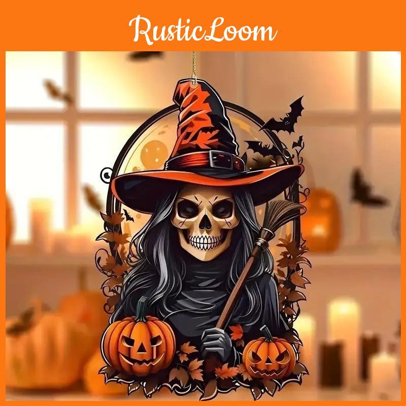 Car Decor Acrylic Pumpkin Pendant For Halloween Party Vehicle Ornament