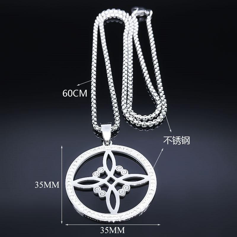 Gotischer Stil Edelstahl Knoten Anhänger Halskette Unisex Mode Schmuck
