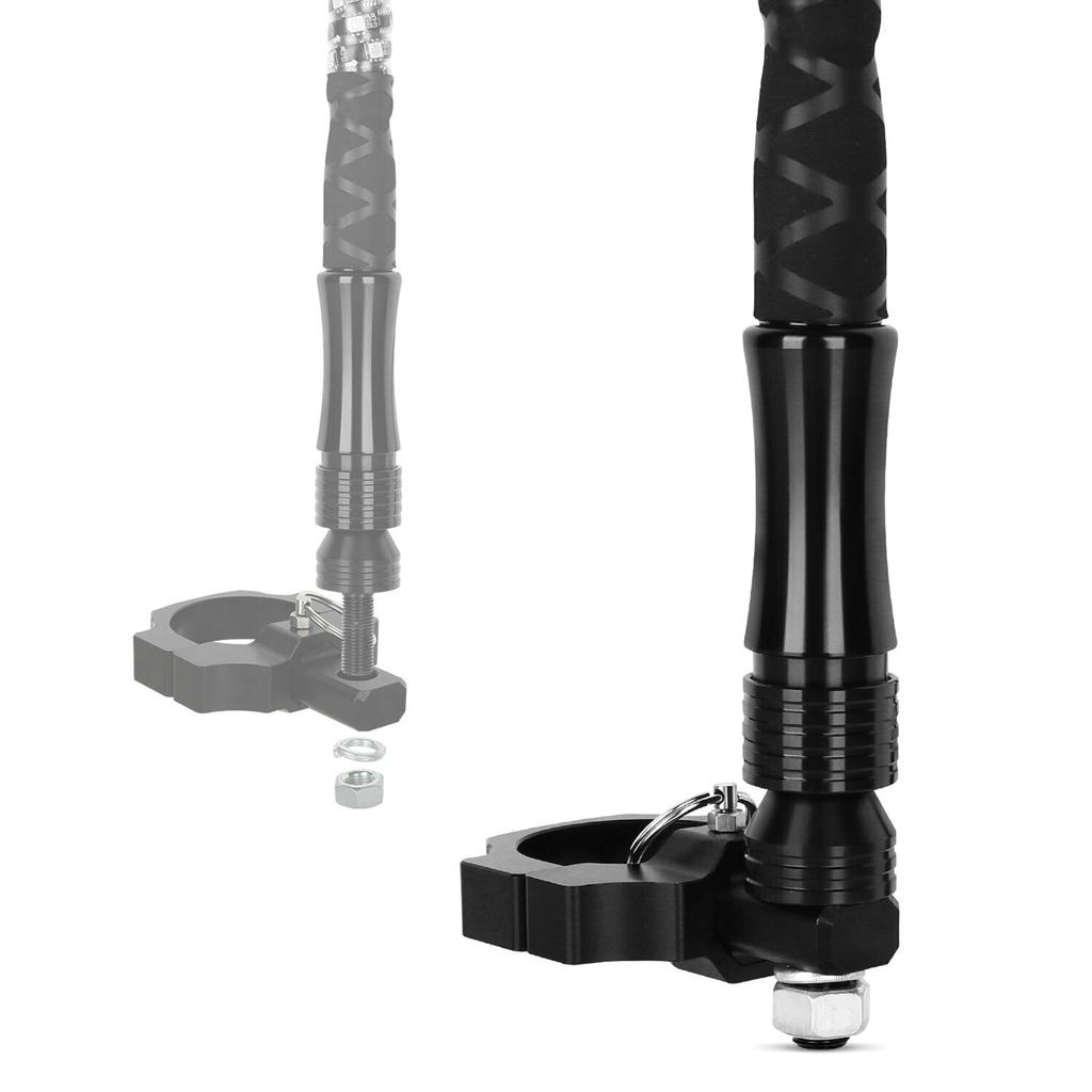 Heavy Duty UTV Flag Whip Light Mounts for 1.75" to 2" Roll Bar Fast Release Adjustable Light Whip Mounting Bracket