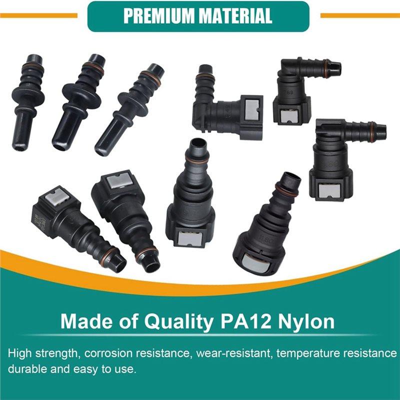 Hot Sale-Fuel Line Quick Connect Fittings, 30Pcs Fuel Line Repair Kit, 13 Size Hose Release Connector Straight Elbow