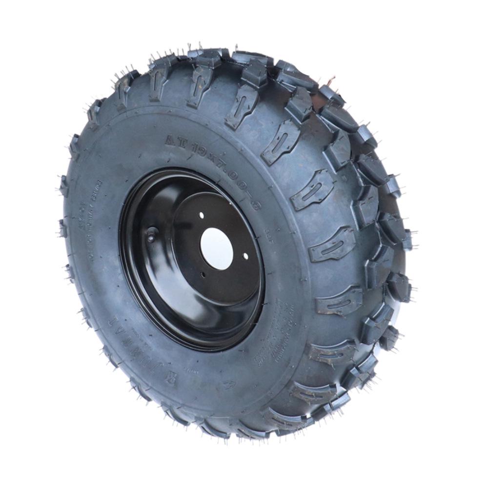 

ATV Beach Buggy Parts: 19x7.00-8 Tire with 18x9.5-8 Three-Hole Wheel Hub 19x7.00-8 (Left)