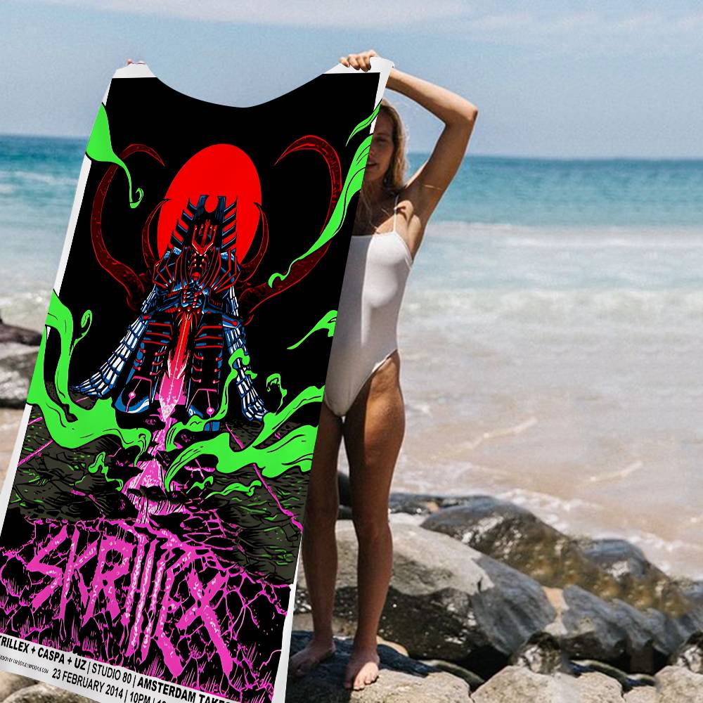 Singer Skrillex Microfiber Printed Beach Towel Mountain Climbing Yoga Beach Swimming Running Absorbent Soft Towel
