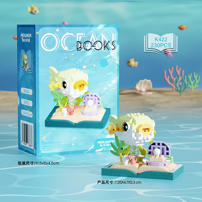 Ocean World Children's Building Blocks Creative Killer Whale Crab Assembly Educational Toy Gift Desktop Ornaments