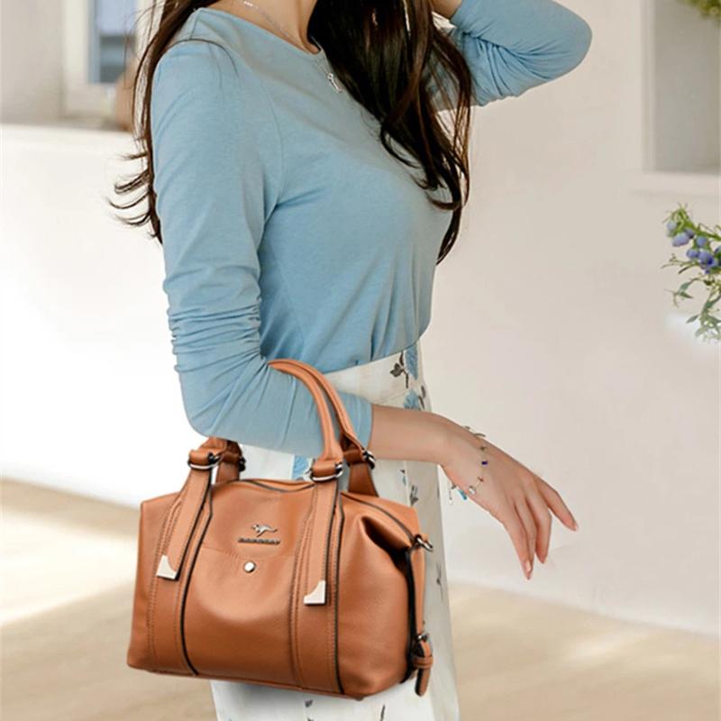 Bolsas de Mão de Luxo com Alça Superior Bolsas Femininas Marca de Designer Bolsas de Ombro Grandes para Femininas 2025 Bolsa Tote Casual de Couro PU da Moda para Senhoras