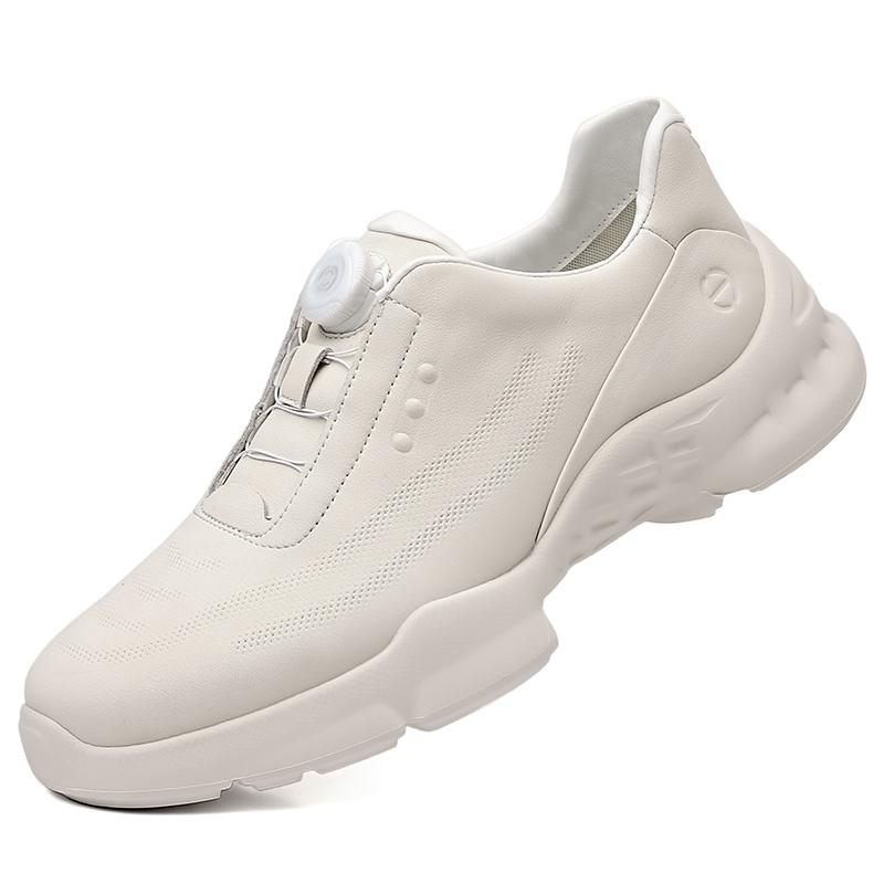 Fashion 2025 Spring Thick Soled Rotating Button Sports Sneakers Men's Mountaineering Shoes Outdoor Soft Soled Sports Shoes Black