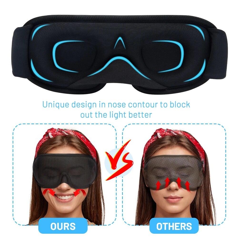 3D Sleeping Mask Block Out Light Sleep Mask For Eyes Soft Sleeping Aid Maska na oči na cesty Eyeshade Night Breathable Slaapmasker