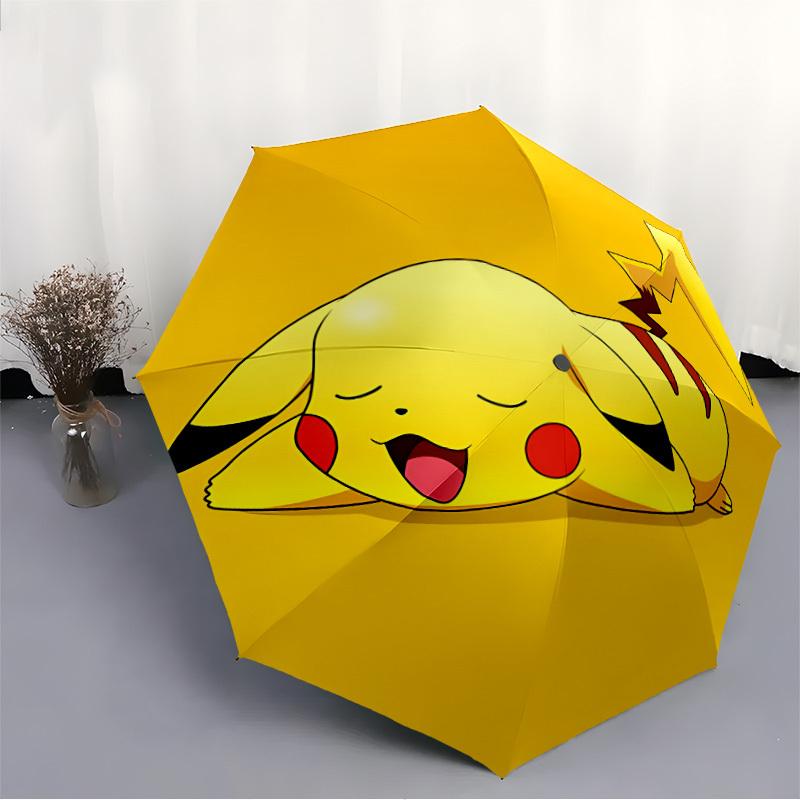 Pikachu Automatic Open Umbrella Compact Foldable Design, Durable Fabric for Casual Birthdays, Christmas s a0820065
