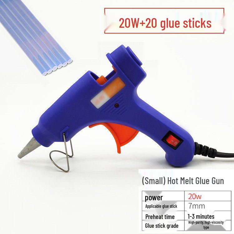 Multi-Color Household Hot Melt Glue Gun with 7/11mm Glue Sticks