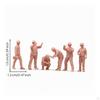 6 Pieces Miniature Construction Worker Figures Realistic Diorama