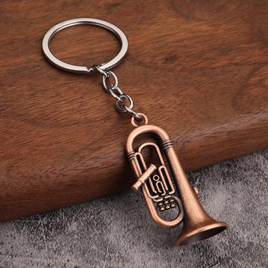 Musician Keychain Pendant Decorative 3D Design Bag Hanging Pendant Miniature Instrument Shape Key Holder Bag