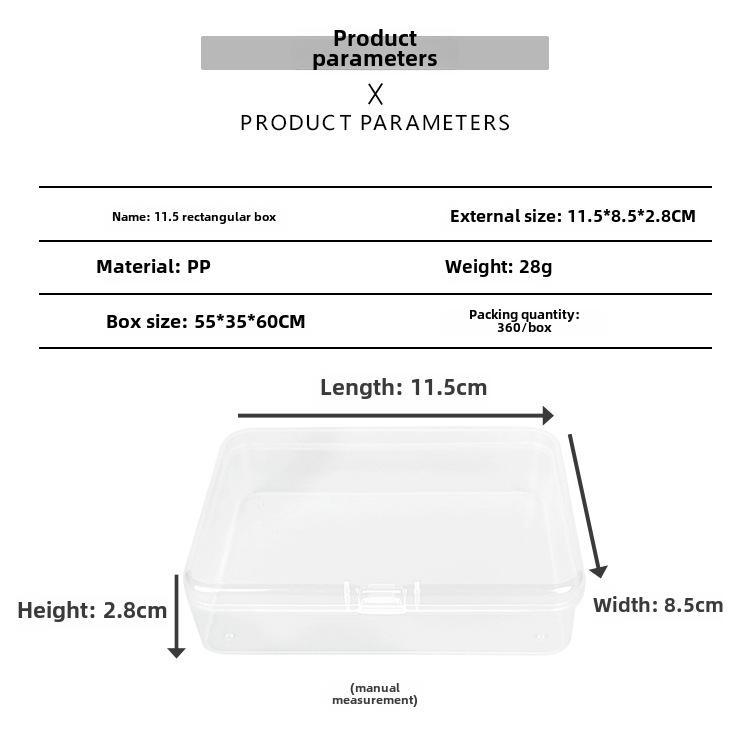 Caja de exhibición y almacenamiento de hardware de plástico transparente