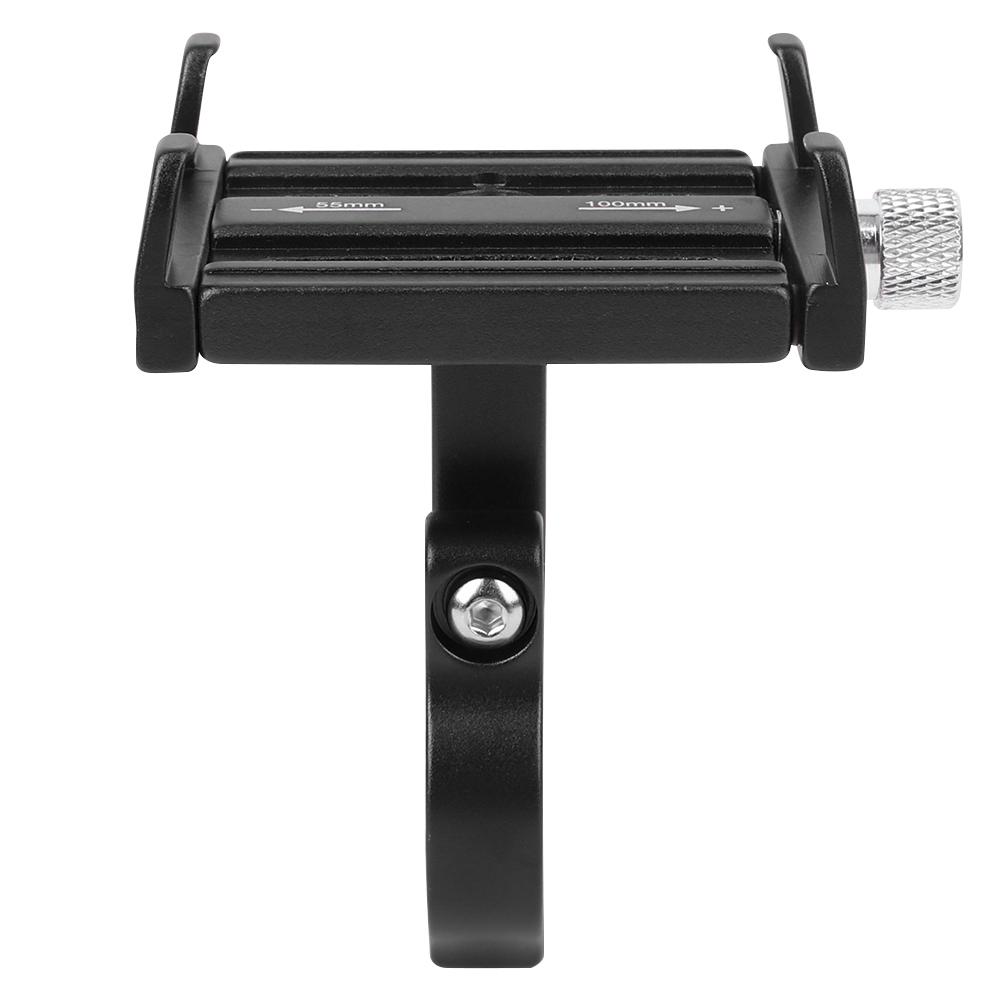 KR01 Aluminium Alloy Mobile Phone Holder Clip Portable Motorcycle Bicycle Fixed BracketBlack