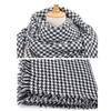 Spring Autumn Winter Warm Shawl Women's Imitation Cashmere Black White Houndstooth Square Scarf