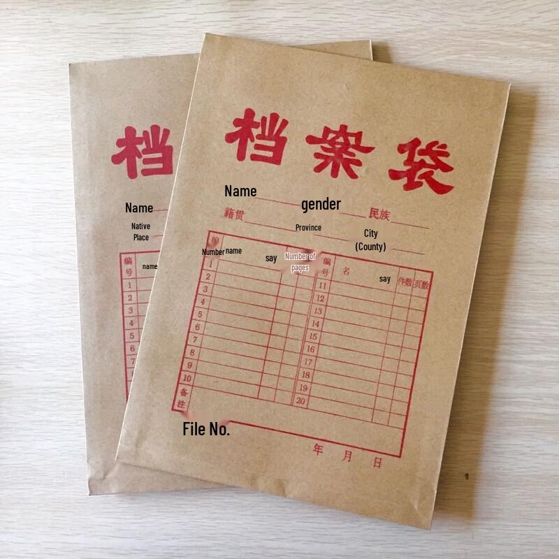 A4 Kraft Paper Archive File Bags