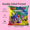 Cartoon Game R-Rainbow Friends Pillow Case Anti-Dustmite Pillowcase Invisible Zipper Silky Short Plush Sofa Cushion Cover