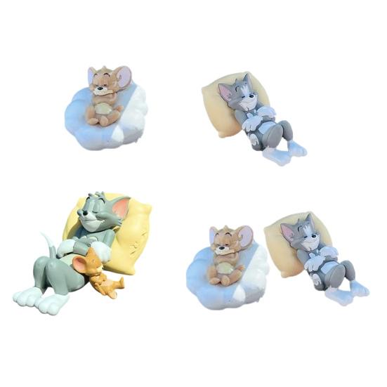 T-ом І Джеррі Смоляна Фігурка Милий Сплячий Автомобіль Кіт Миша Декор Панелі Приладів Настільний Орнамент Колекційний Мультяшний Персонаж для Автомобіля Дому