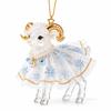 2D Flat Goat Hanging Ornament Set Shining Artificial Rhinestone Animal Hanging Decoration Simulation Acrylic Keychain