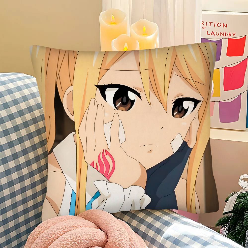 Pc Anime Lucy Heartfilia Pillow Case Fashion Square Pillowcase Bedroom Sofa Room Ins Decoration Leisure