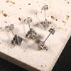 Men's Geometric Triangle Eye Stud Earrings: High-End, Trendy, Three-Dimensional, Cold Jewelry Design.