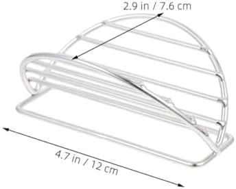 LIFKOME 2 Pack Stainless Steel Taco Holder Stand, Space-Saving Stackable Pancake Display Rack for Kitchen Party, Silver