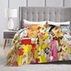 Candy Candy And Terry Anime Blanket  Warm Soft Funny Plush Bedding Throws For Couch Bed Travel Flannel Bedspread Bed Cover
