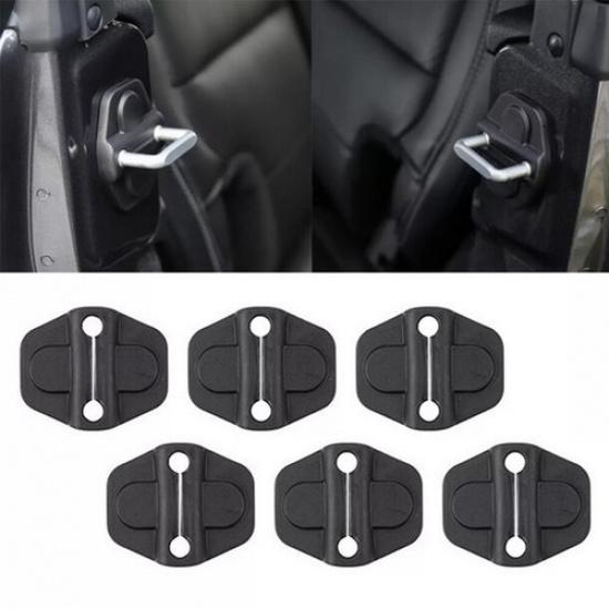 8pcs Door Lock Cover + Screw Protector Trim For Jeep Wrangler JL JT  2018- 2024