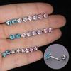 1 Pair 4Mm Multicolor  Stud Earrings For Women Ear Bone Nail Cartilage Ea