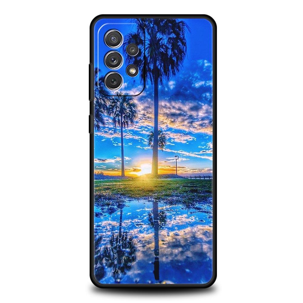 Summer Beach Scene at Sunset Case for Samsung A51 A71 A21S A12 A11 A15 A25 A31 A41 A23 A33 A53 A73 A05S A13 5G A35 A55 Cover