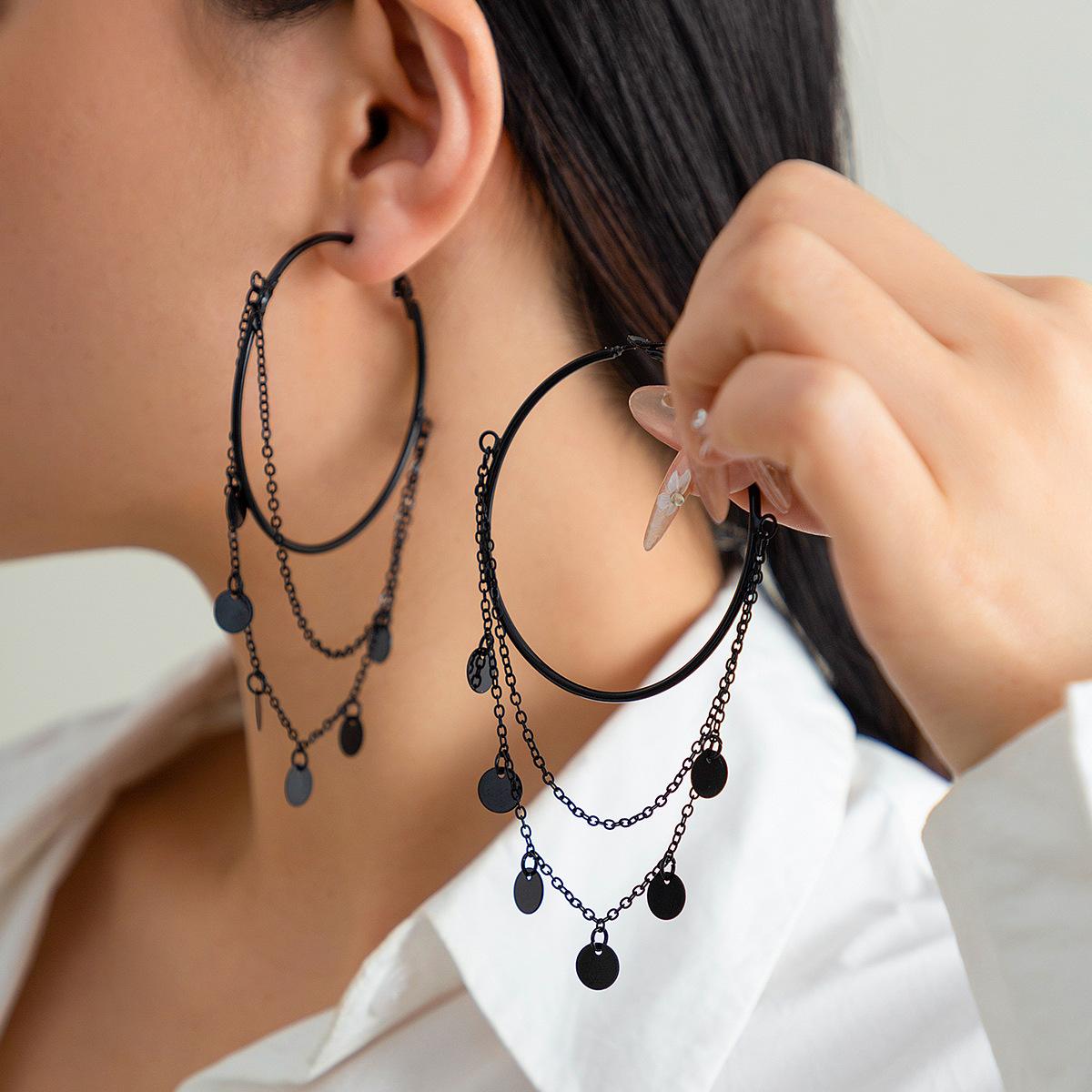 

Серьги Сладкие Крутые Панк Черные Серьги Звезда Пентаграмма Готические Темные Серьги Женские