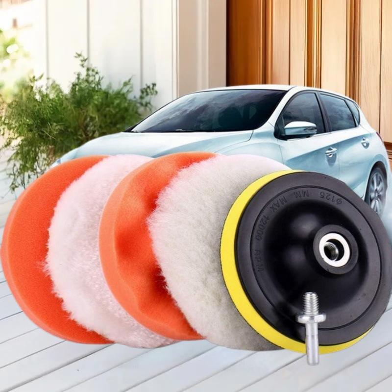 6Pcs Foam Pad Buffer Kit Polishing Machine Wax Pads 3/4/5/6/7 Inch For Removing Scratches Car Polishing Sponge Pads Set