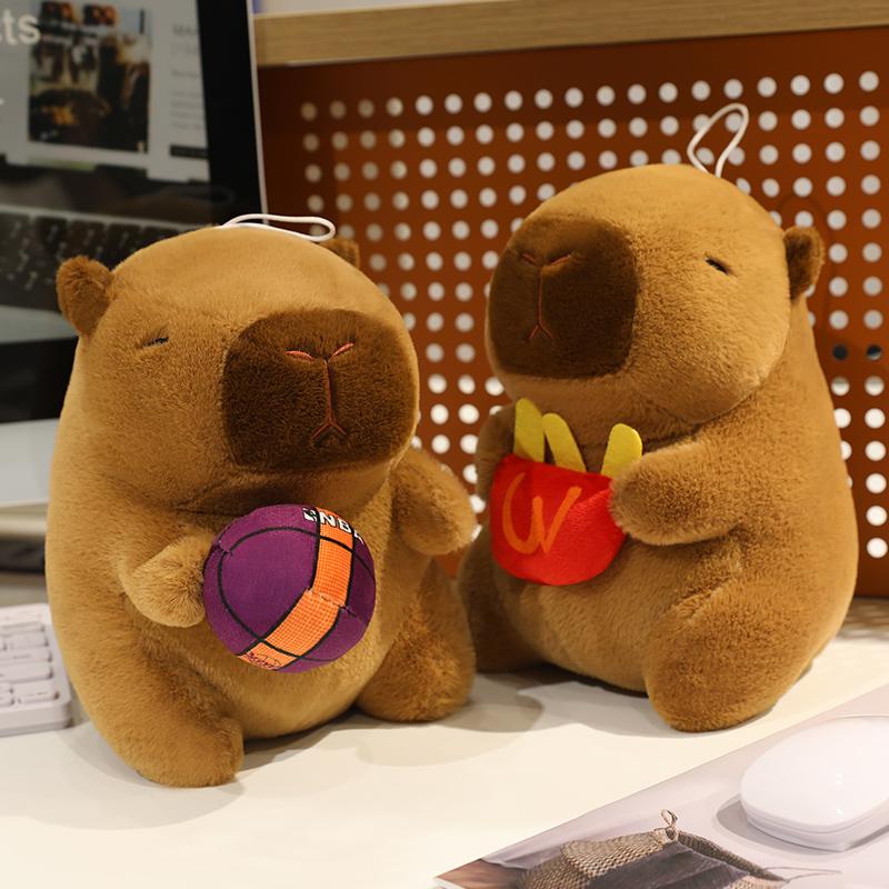 25CM Capybara Plush Simulation Capybara Anime Fluffty Toy Cute Doll Stuffed Animals Soft Doll Play House for Kids Birthday Gifts