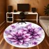 1PC Floral Pattern Office Round Area Rug, Under Office Chairs Bedroom Living Room Home Decor, Carpet for Office -1110097