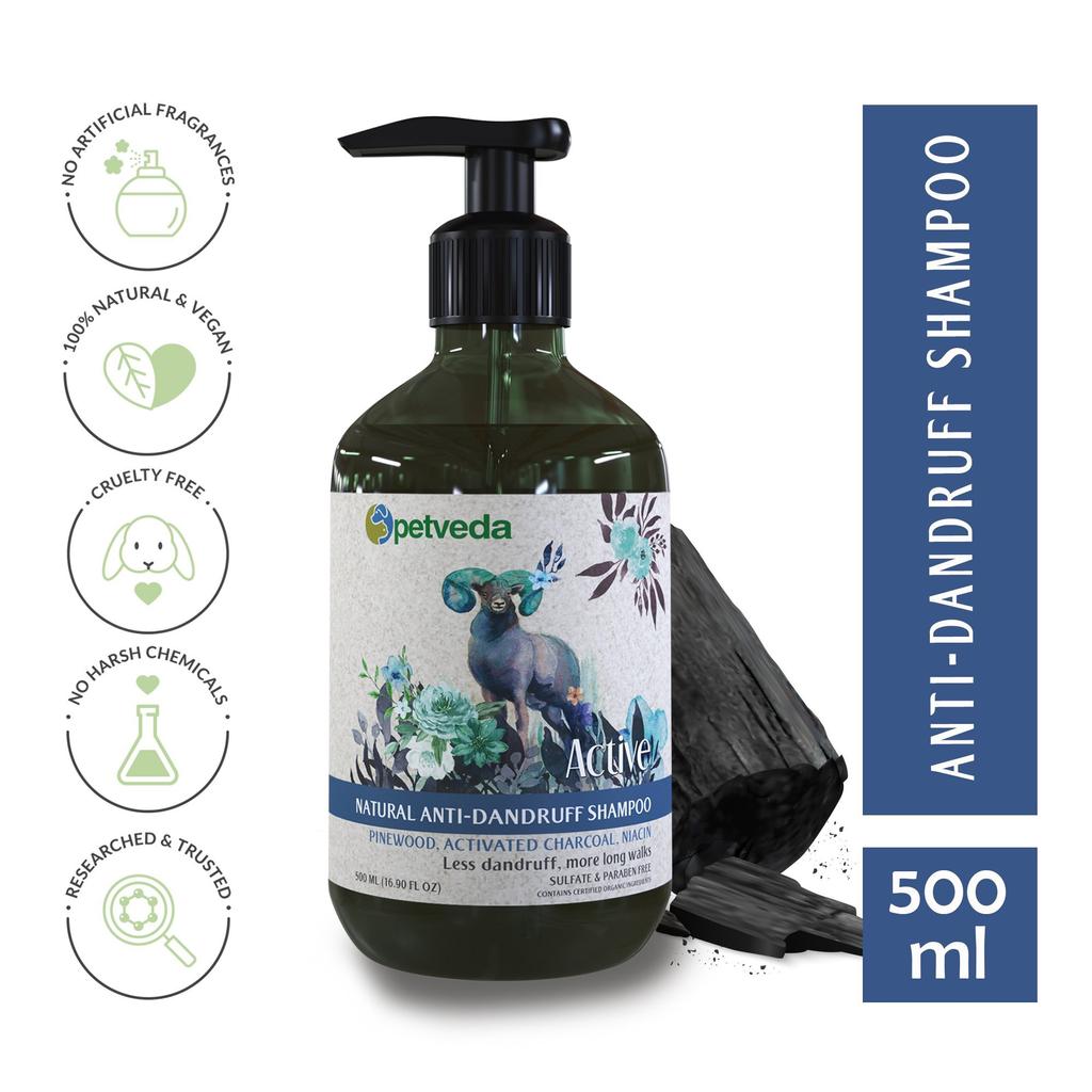 Shampoo for Cats and Dogs: Anti-dandruff (500 Ml), Natural Anti-Dandruff Shampoo Petveda