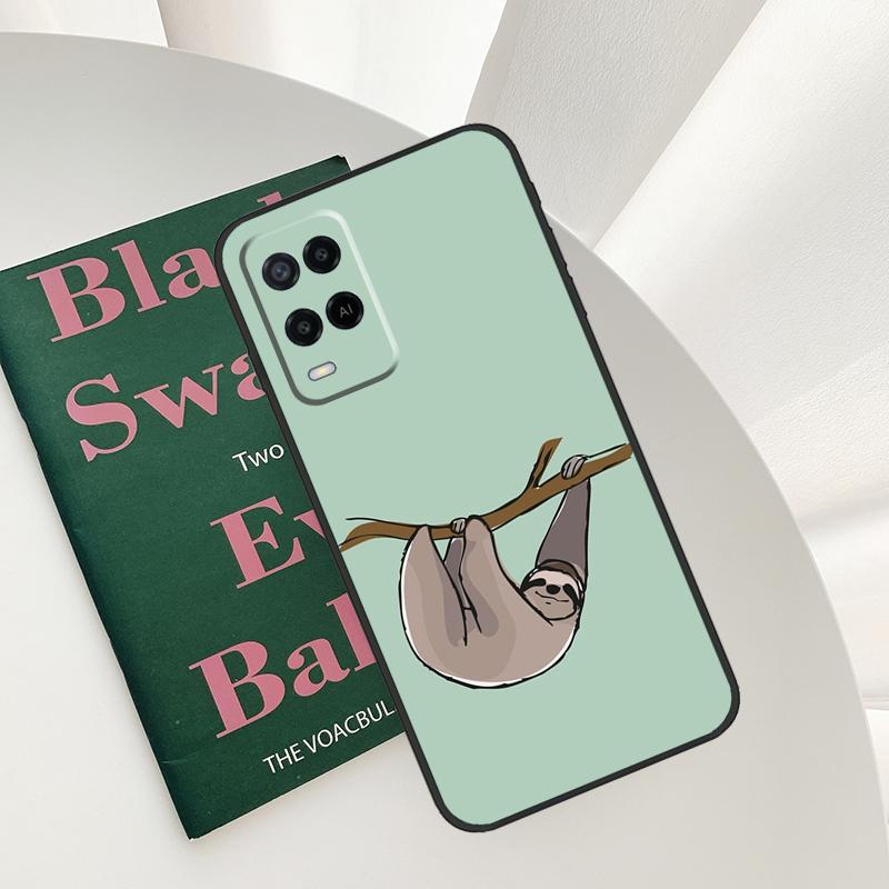 Faultier Süßes Tier Hülle Für Oppo A96 A76 A16 A15 A17 A52 A72 A54S A57S A58 A78 A98 A57 A77 A54 A74 A94 Abdeckung