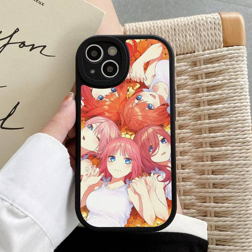 Cartoon Q-Quintessential Q-Quintuplets Phone Case Hard Leather For IPhone 16 15 14 13 12 Mini 11 14 Pro Max Xs X Xr Plus Fundas