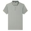Men'S Short-Sleeved T-Shirt Father'S Lapel Thin Brocade Ammonia Ice Silk Loose Polo Shirt Half-Sleeved