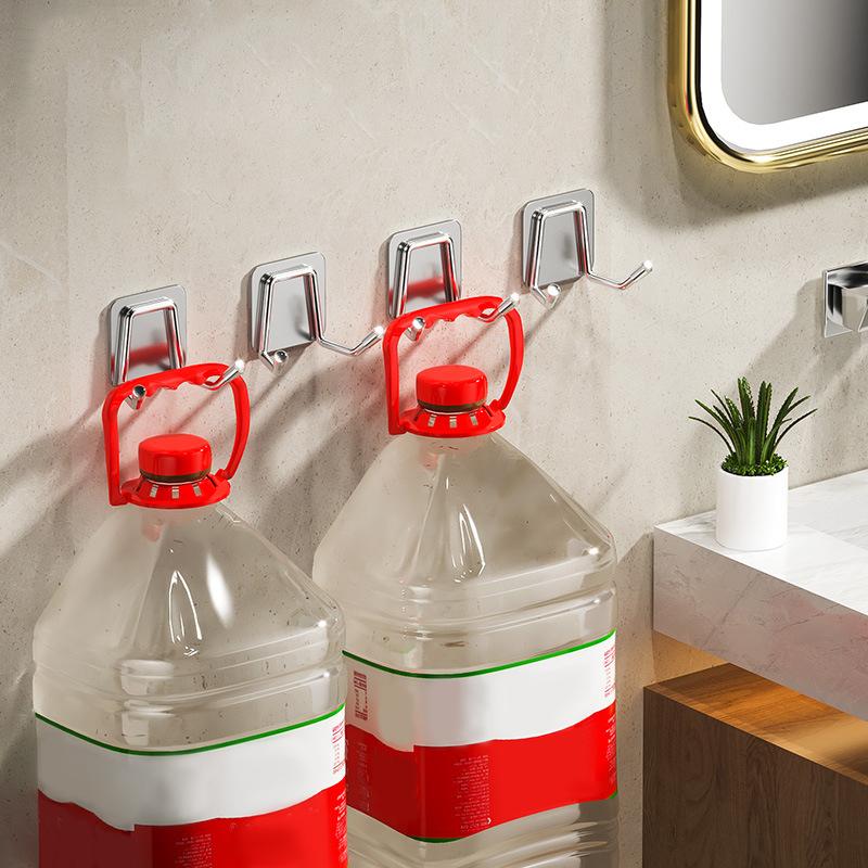 1/3/5/10pcs Kitchen Sponges Holder Stainless Steel Sink Sponges Drain Drying Rack Self Adhesive Storage Holder Wall Hooks Kitchen Organizer