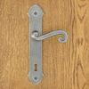 MALTA Door Handle with Key Plate 90mm STEEL