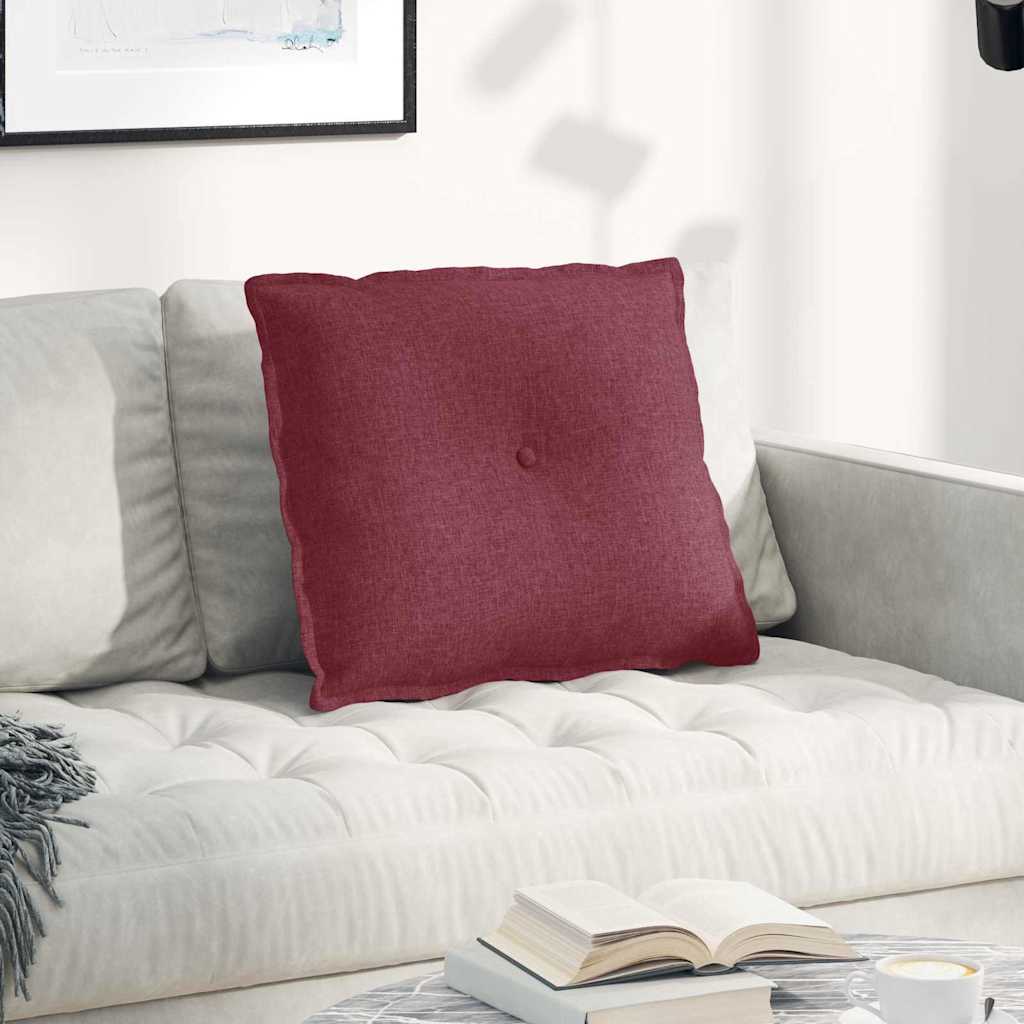 Back Cushion Burgundy Red 60 x 19 x 50 cm Fabric