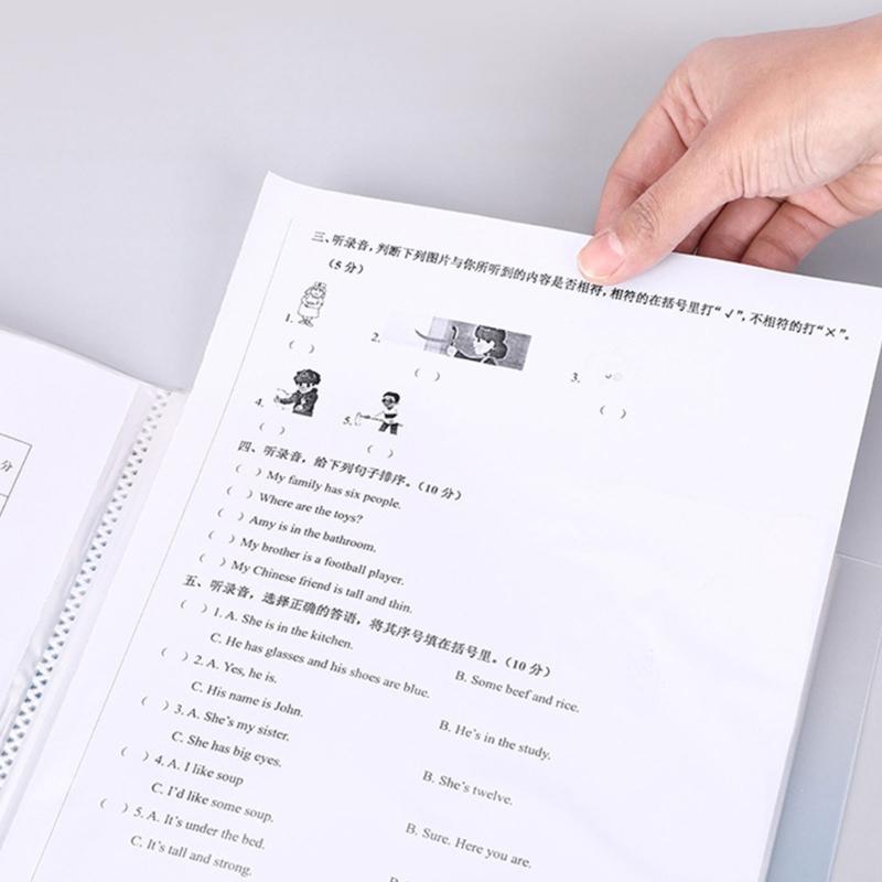 30 Pockets Display Folder Multipurpose Document Project Folder Letter Size Display Folders Book with Protective Sleeve