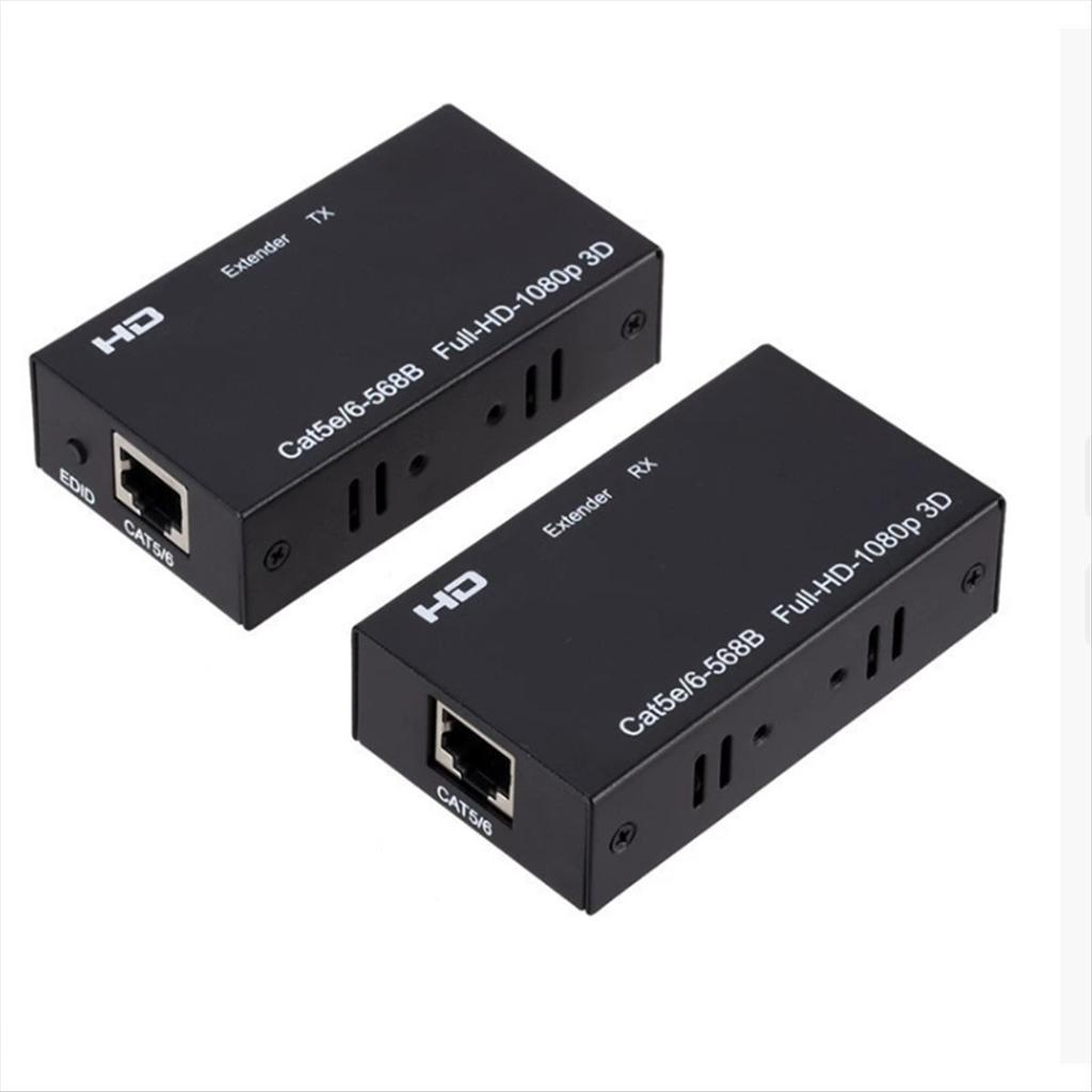 60M -Compatible Extender RJ45 Ports HD 1080P Network Extender By CAT5e CAT6 LAN Extensor for TV Box PC EU PLUG