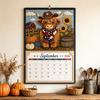 Crafting Project for Adults Highland Cow Farmhouse Calendar DIY Kit 12 Months, Handmade Monthly Decorative Wall Planner Paper And Cloth Craft