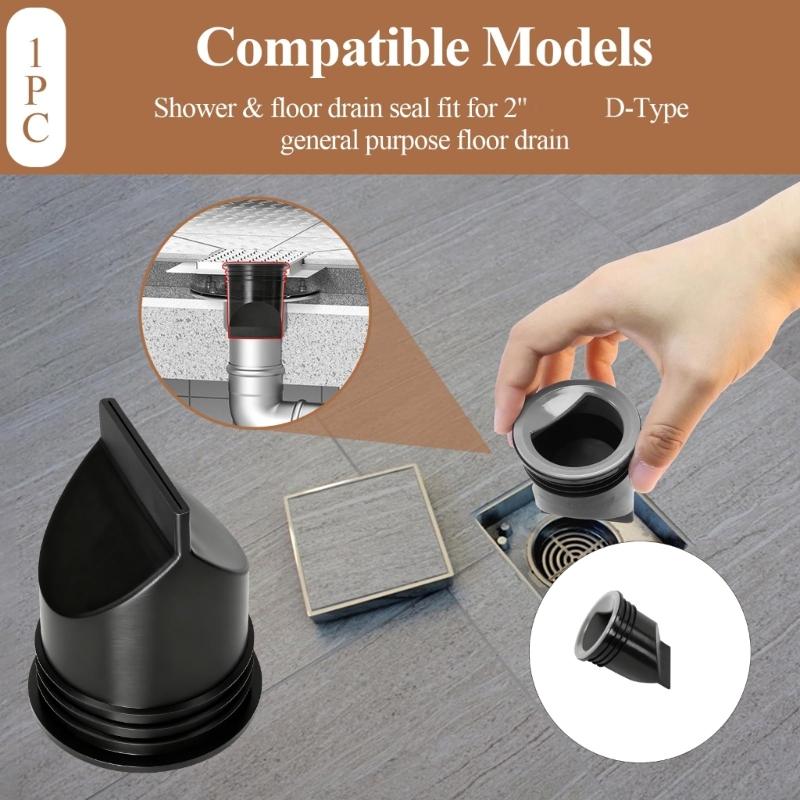 Strong Rubber Drain Cover Seal Universal Shower Drain Seal Easy to Use for 2 Inch Bathroom Floor Drains Block Odors