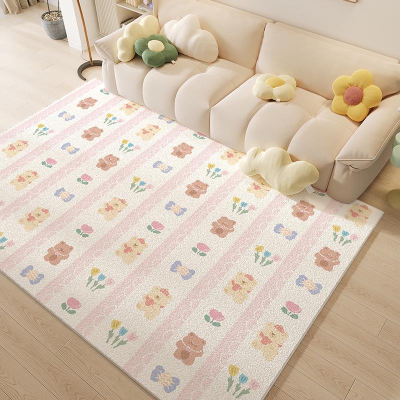 

Pre-Owned Wind Circle Velvet Stain-Resistant Carpet and Rug for Living Room or Bedroom 80*120cm (Cotton Silicone Anti-Slip)