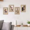 Unfinished Wood Photo Frame for 4x6 Inch Photos Solid Wood Picture Frame for Crafts Tabletop Standing Wall Hanging Frame